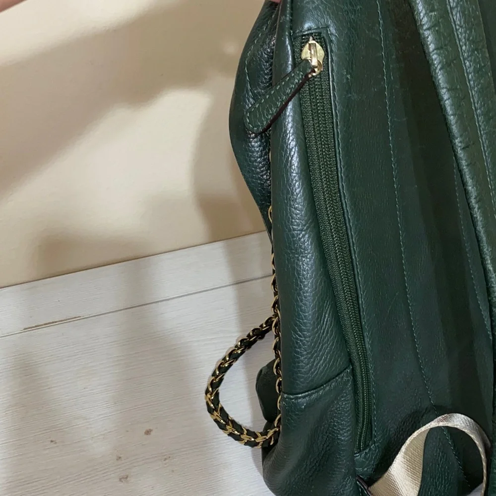 Michael Kors Slater Large Pebbled Leather Backpack Moss 30T0G04B7L